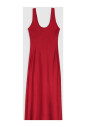 robe-longue-en-soie-rouge