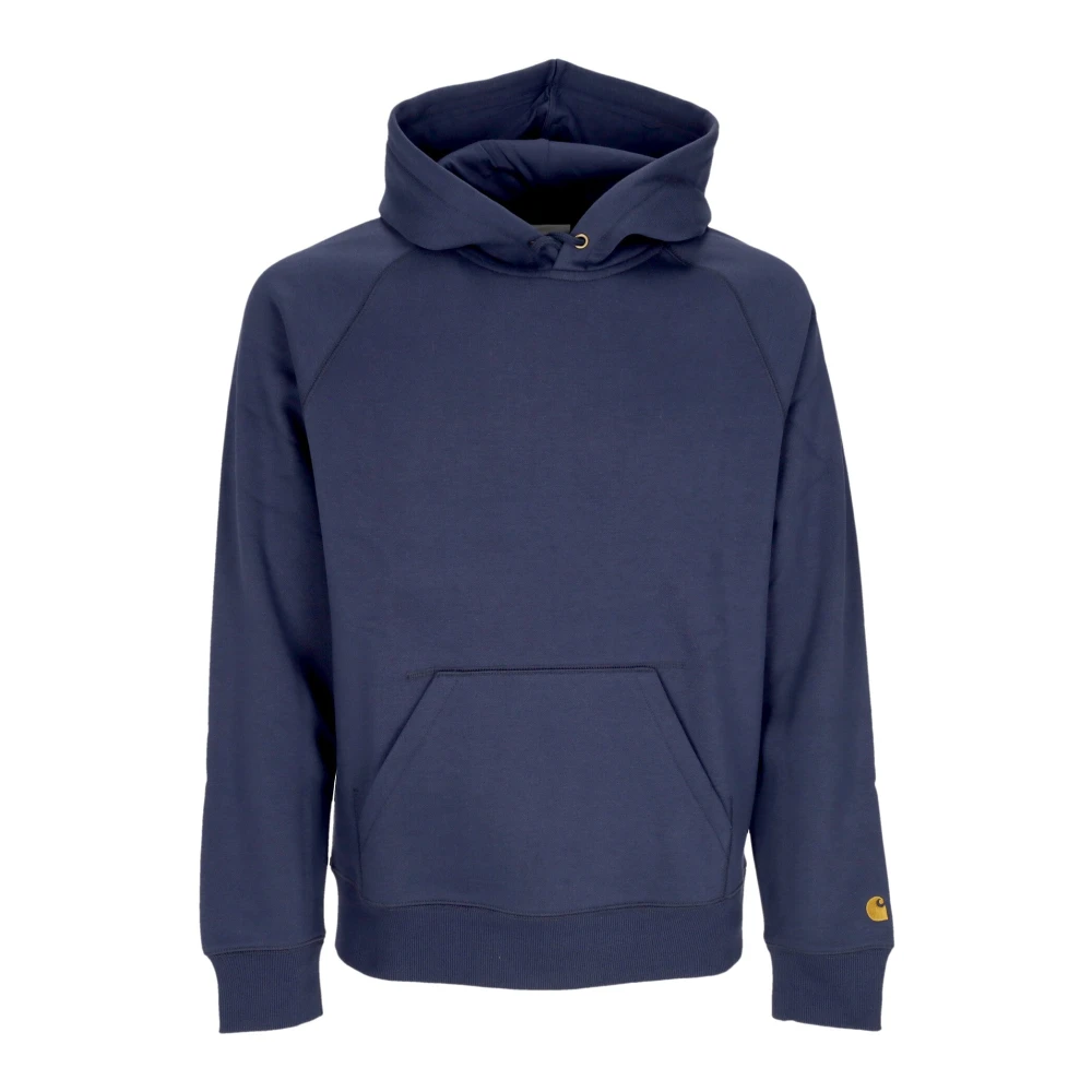Carhartt WIP Blauw Goud Hoodie Sweatshirt met Kangoeroezak Blue Heren