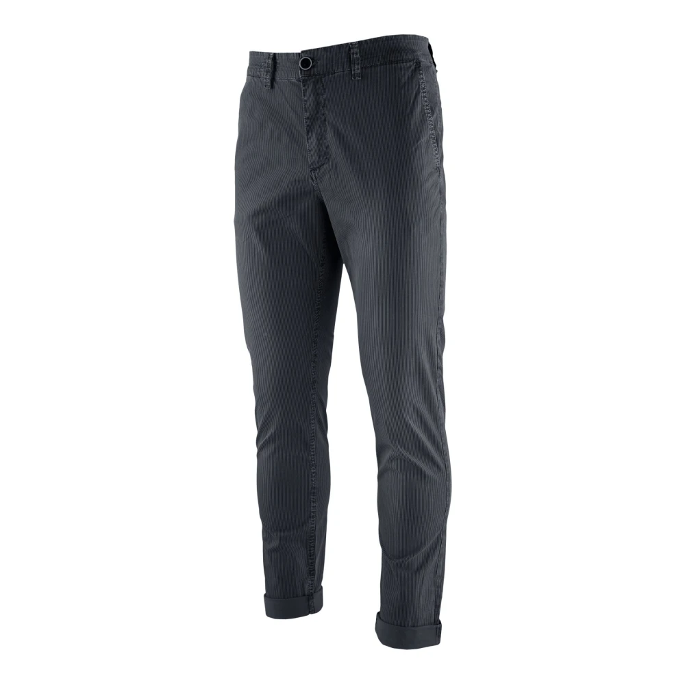 BomBoogie Slim Fit Gestreepte Chino Broek Green Heren