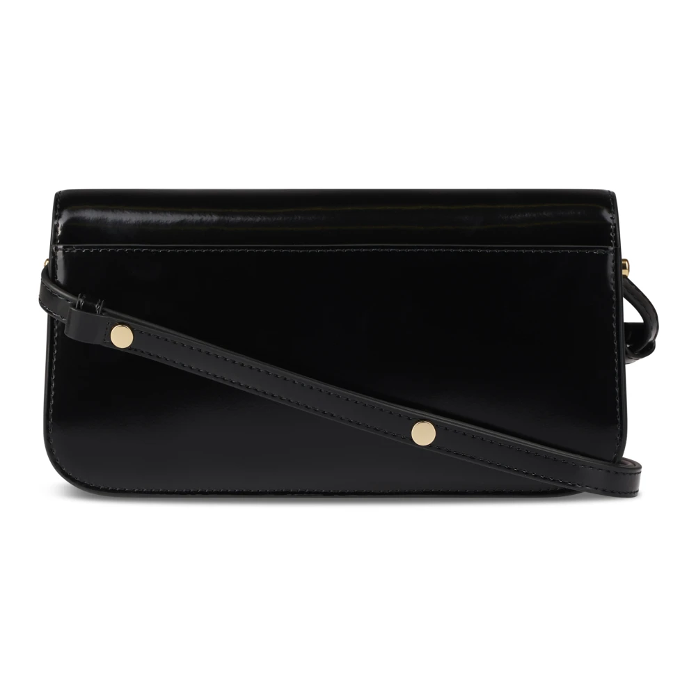TORY BURCH Zwarte Schoudertas Robinson Spazzolato Black Dames
