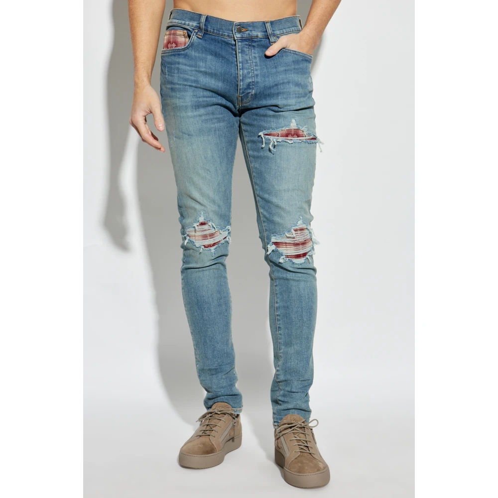 Amiri Jeans met patches Blue Heren