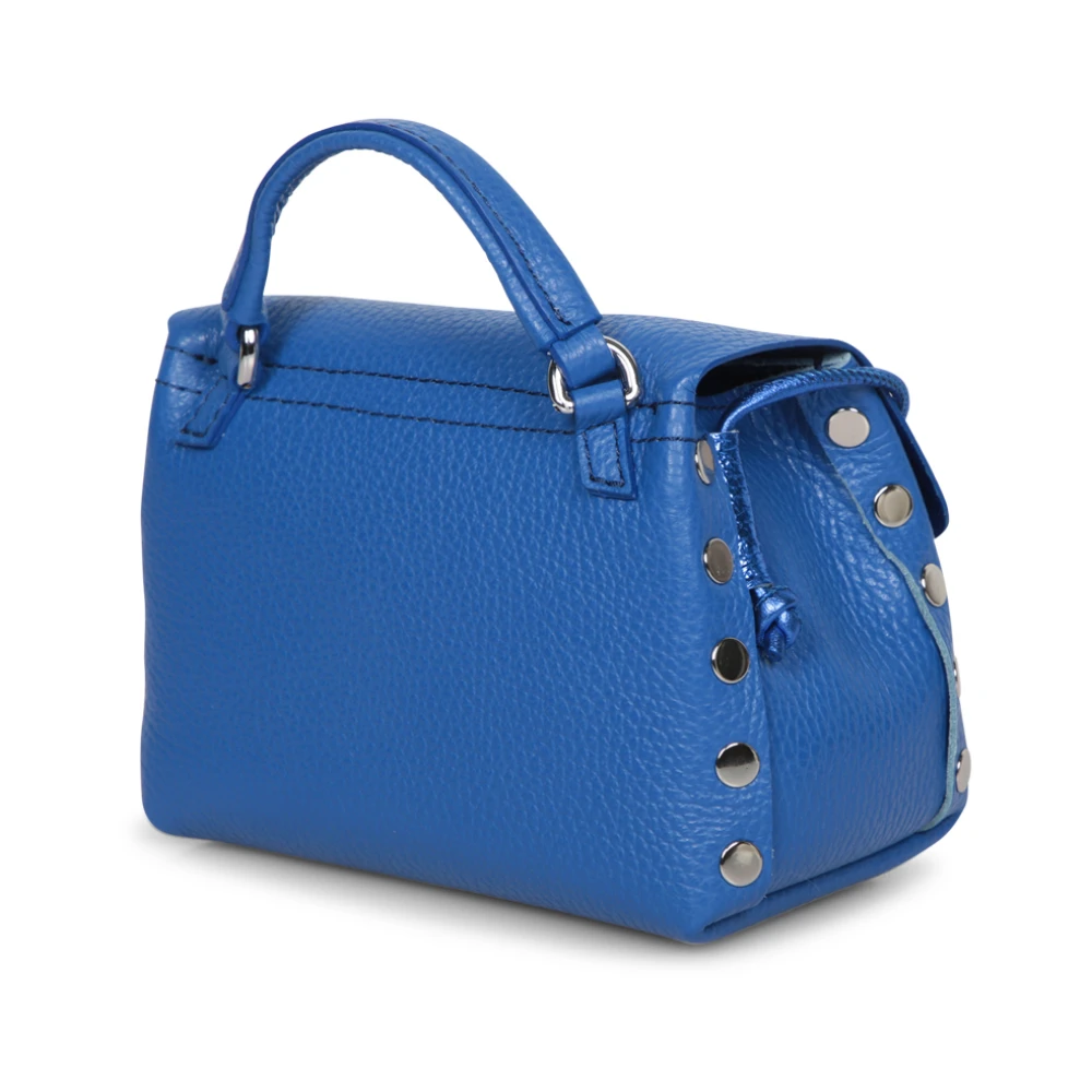 Zanellato Blauw Leren Snap Sluiting Tas Blue Dames