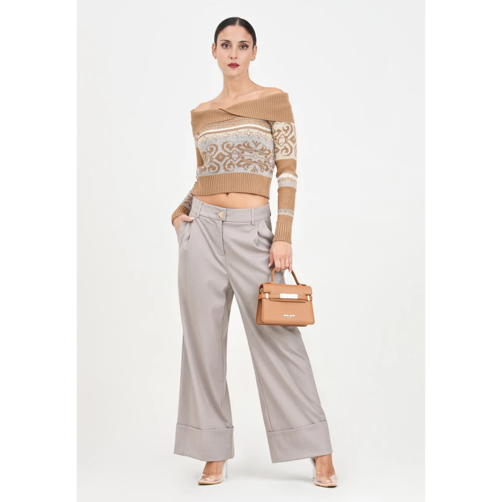 Akep Elegante Bootcut Grijze Broek Gray Dames