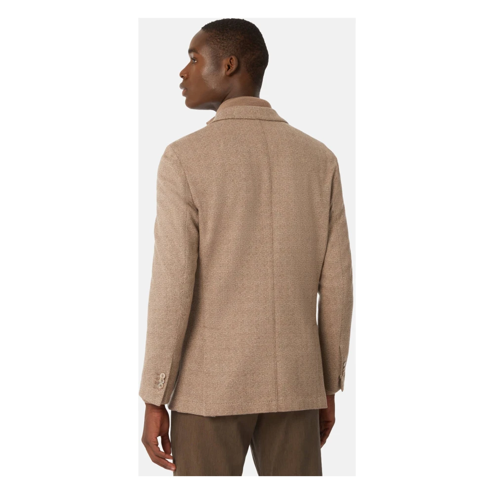 Boggi Milano B Jersey B Katoenmix Jas Beige Heren
