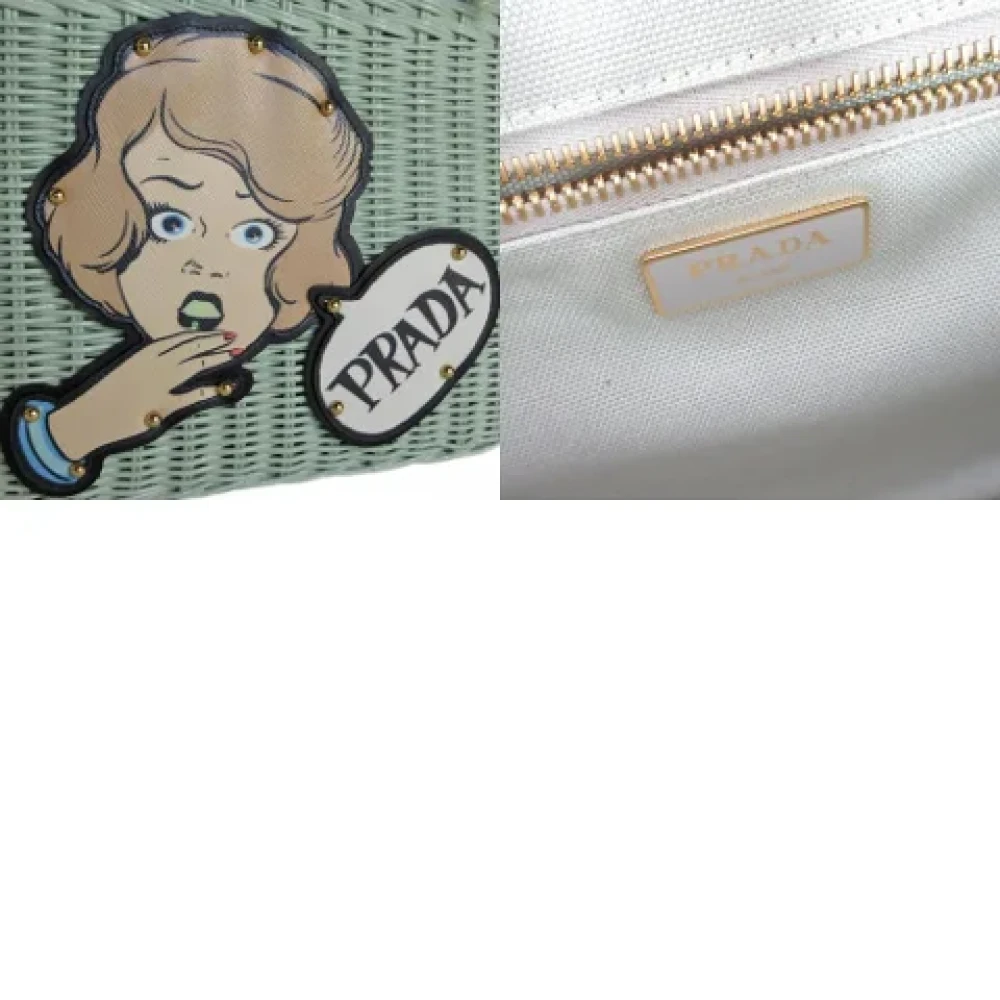 Prada Vintage Pre-owned Leather prada-bags Green Dames