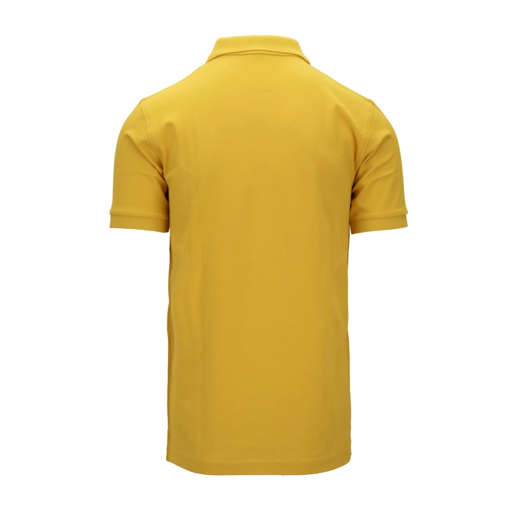 Fay Heren Button Polo Shirt Yellow Heren
