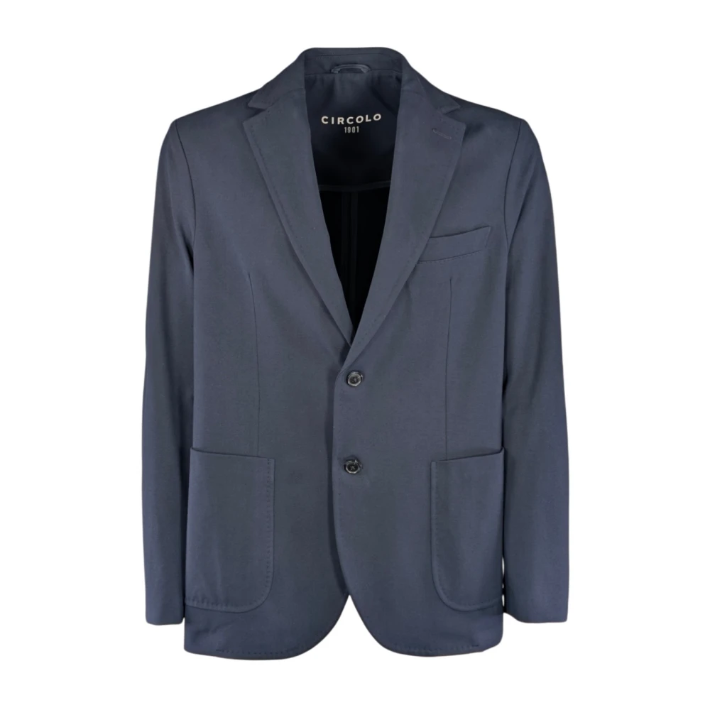 Circolo 1901 Men's Blue Stretch Blazer, Blazers, 4XL, Jackets