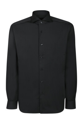 black-cotton-shirt-italian-collar