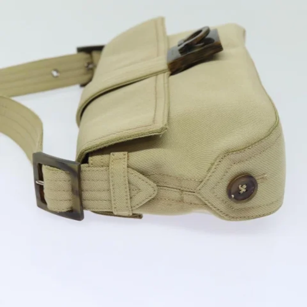 Salvatore Ferragamo Pre-owned Canvas shoulder-bags Beige Dames