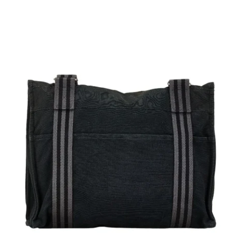 Hermès Vintage Pre-owned Canvas shoulder-bags Black Dames