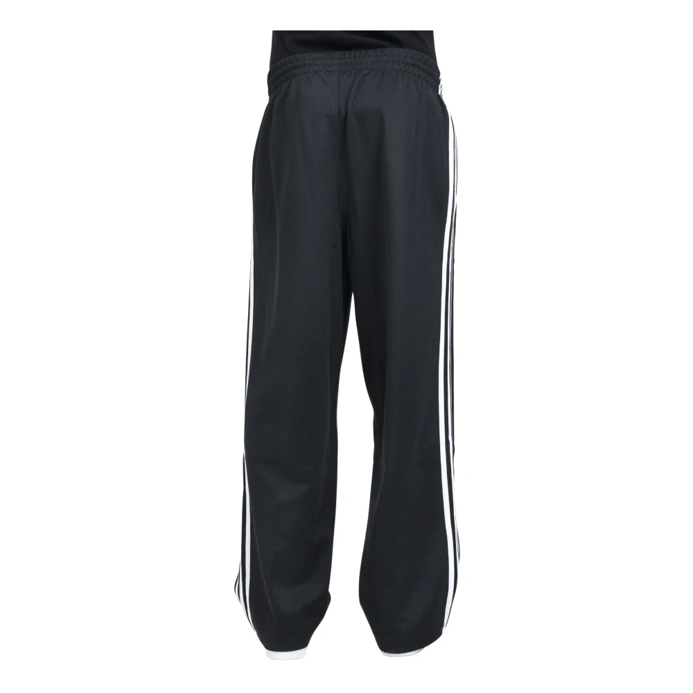 adidas Originals Zwarte Sportieve Baggy Fit Firebird Broek Black Heren