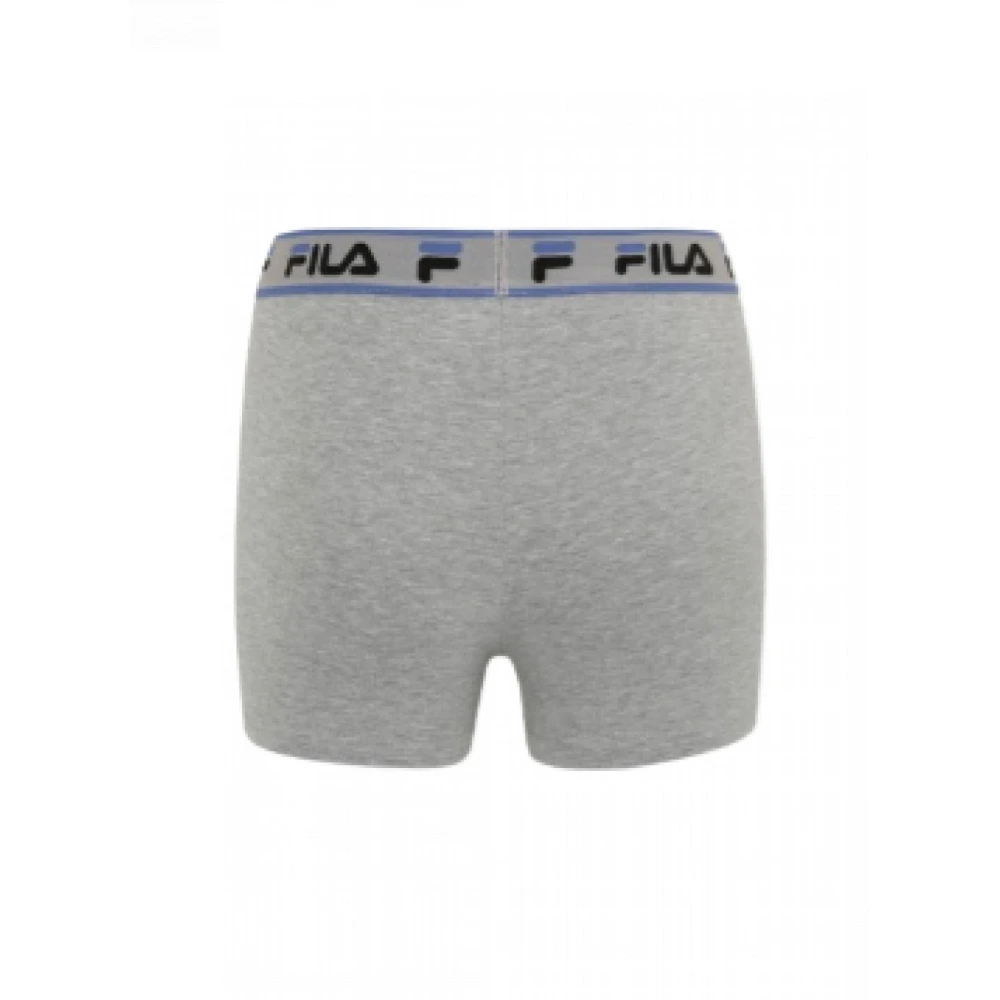 Fila Polyester Shorts Grijs Elastische Taille Slim Fit Lineair Logo Gray Dames