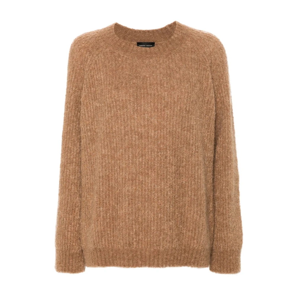 Roberto Collina Bruine Gebreide Sweater Aw24 Brown Dames