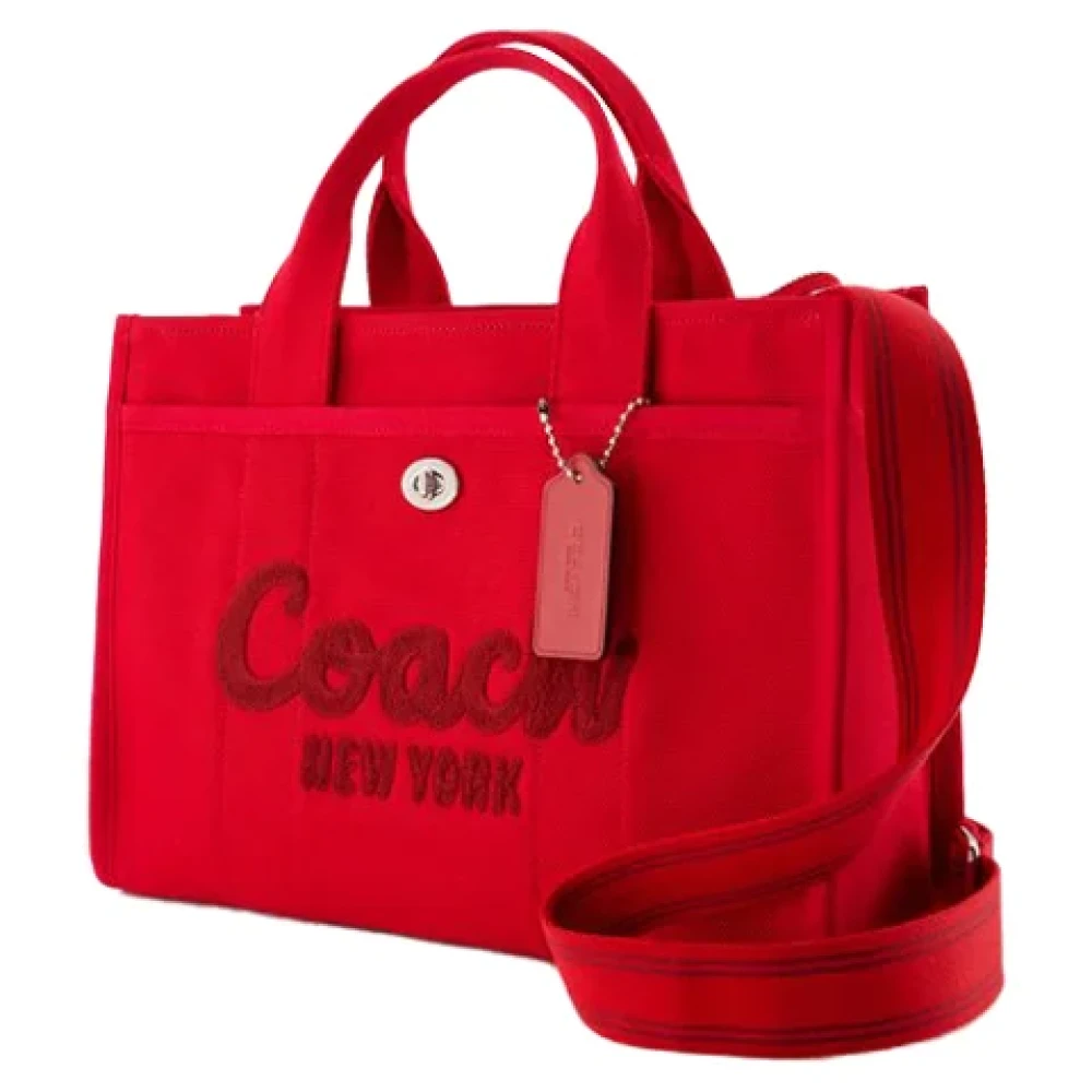 Coach Cotton handbags Red Dames