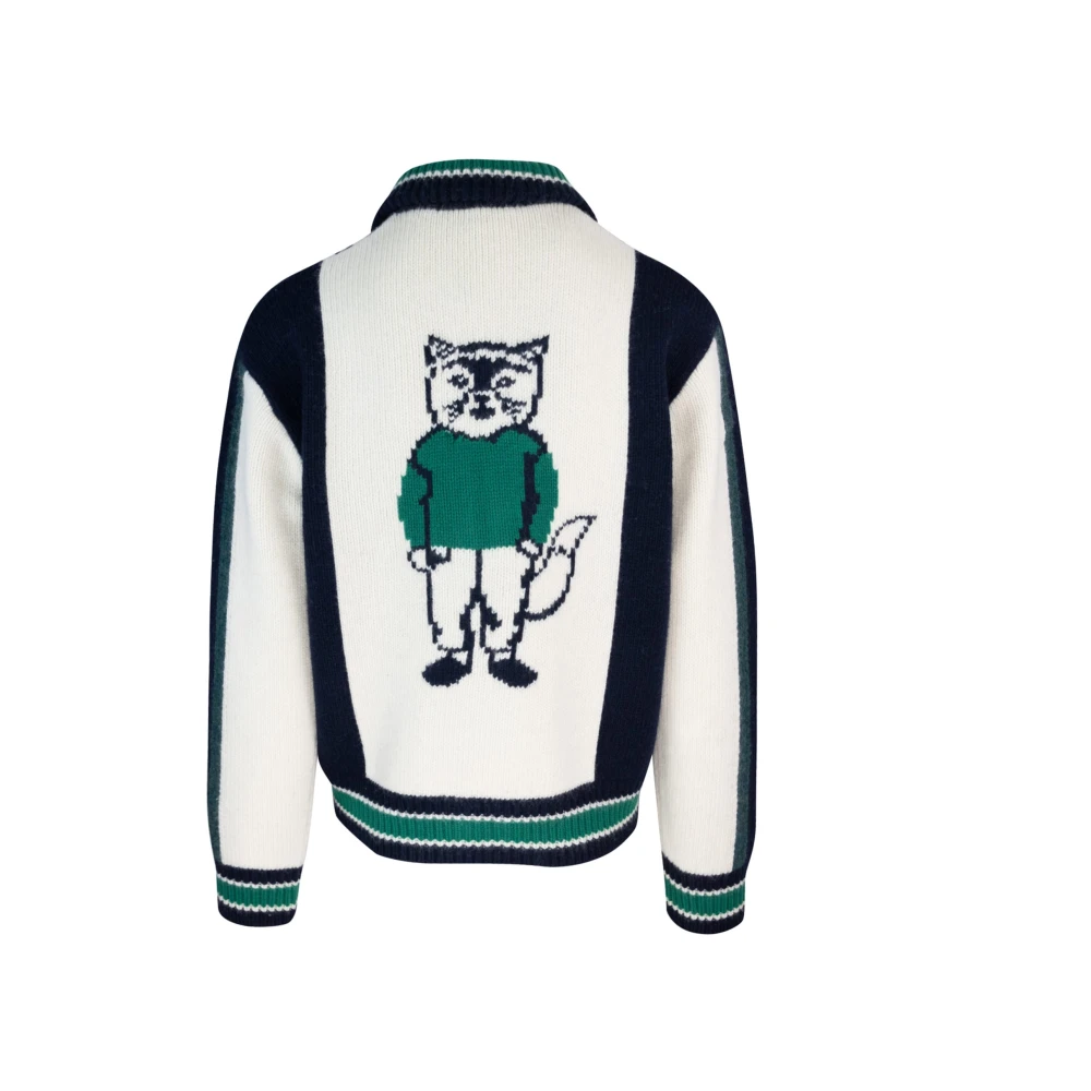 Maison Kitsuné College Gebreid Intarsia Jack Multicolor Heren