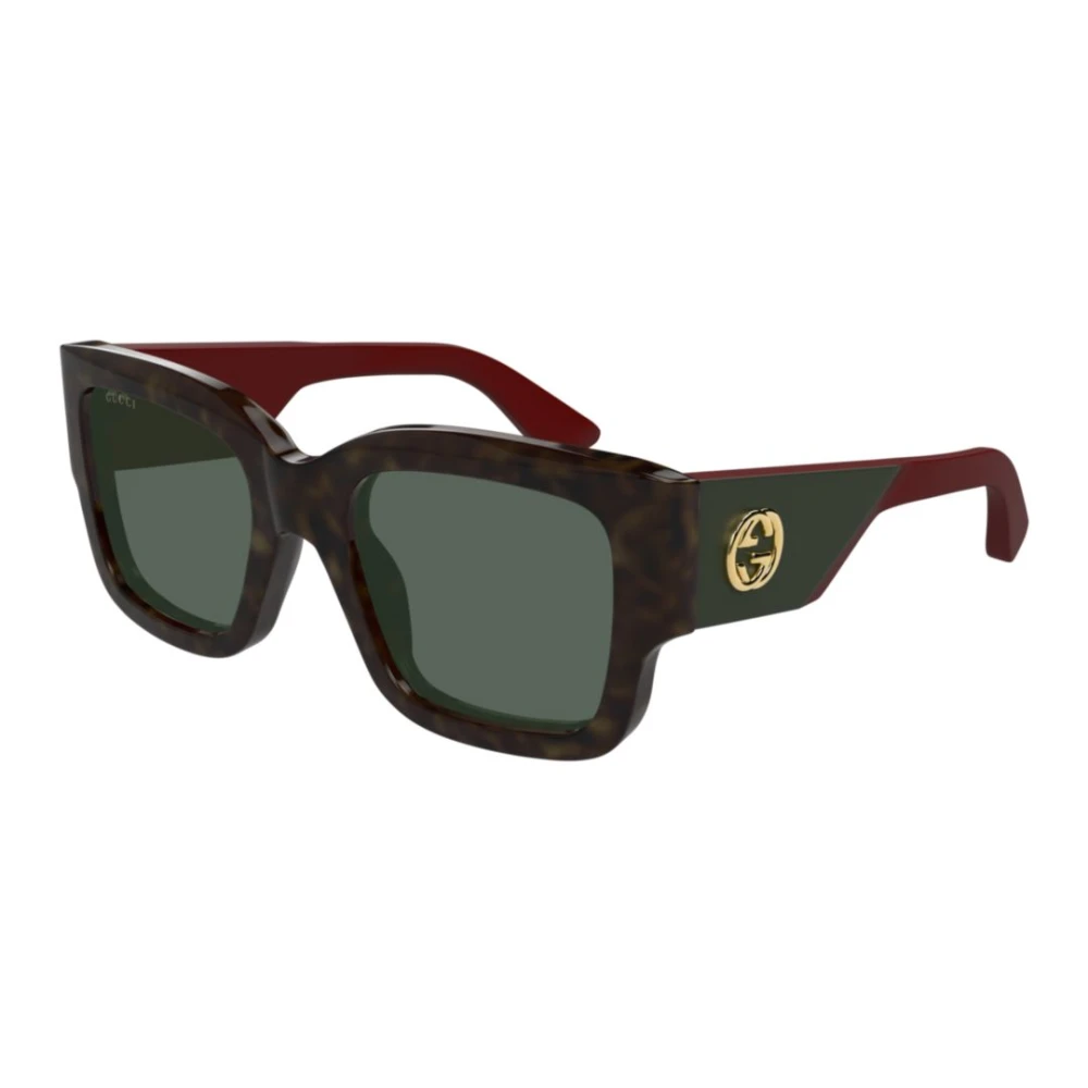 Gucci Unisex Brown Sunglasses, 52 Mm, Havana Squared Sunglasses