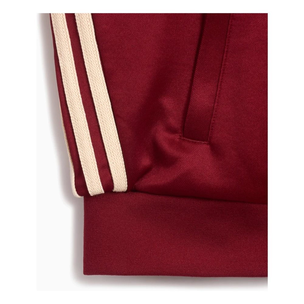 Adidas Burgundy Track Jacket met Side Print Purple Dames