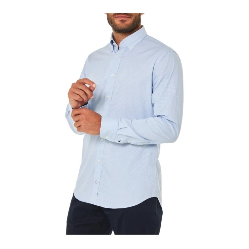 Tommy Hilfiger Flex Collar Gingham Overhemd Blue Heren