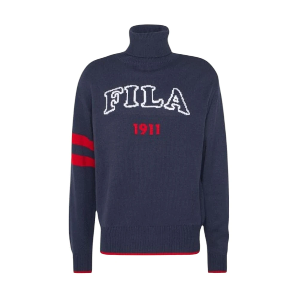 Fila Gebreide trui met opstaande kraag Blue Heren