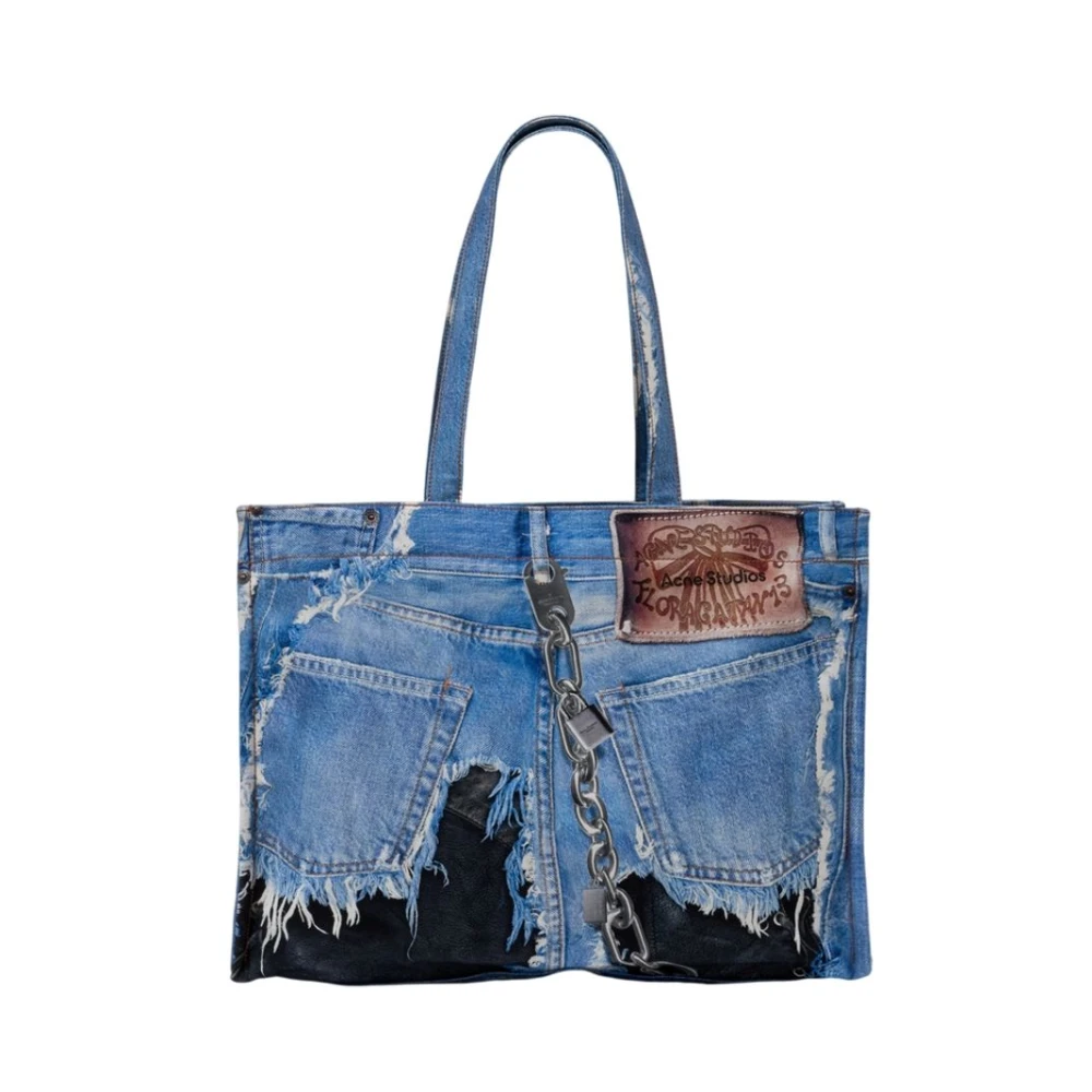 Acne Studios Unisex Blue Shopper Bag