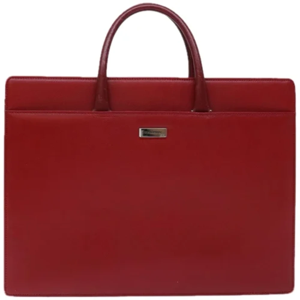Burberry Vintage Pre-owned Leather briefcases Red Dames