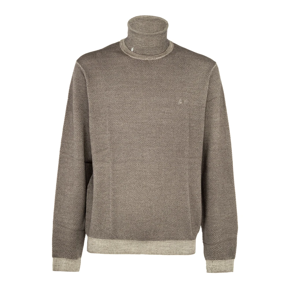 Sun68 Heren Turtleneck Sweater Vintage Stijl Gray Heren