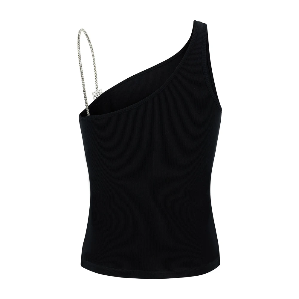 Givenchy One-Shoulder Top met 4G-ketting Black Dames