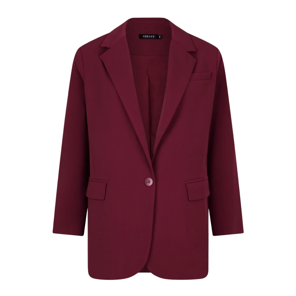 Ydence Wijnrood Maisie Oversized Blazer Red Dames