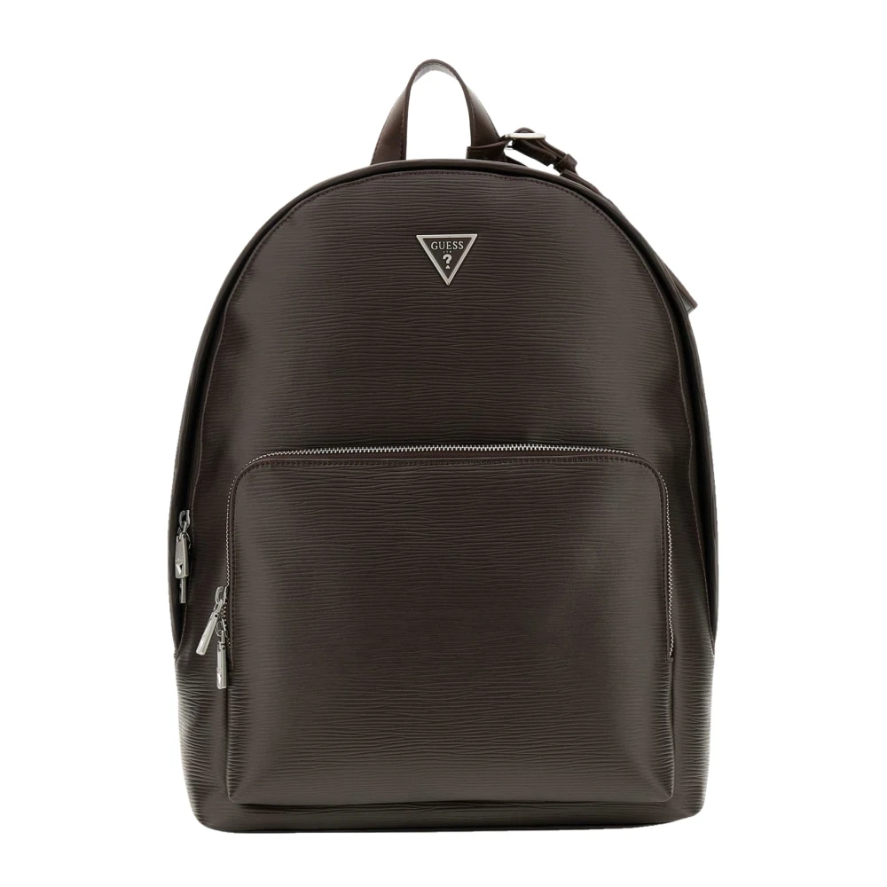 Guess , Backpacks, Male, Brown, One Size, Milano Logo Backpack
