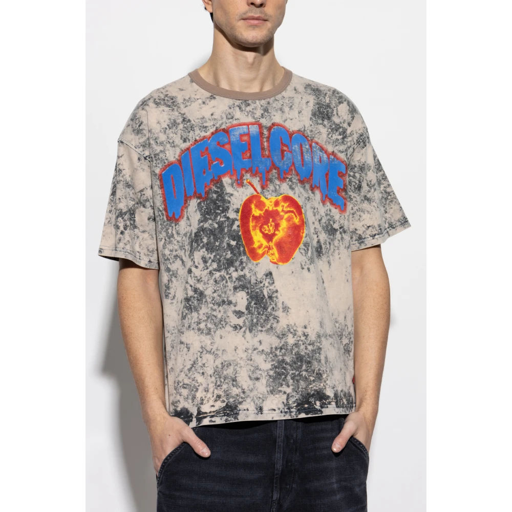 Diesel T-shirt T-Boxt-R9 Gray Heren