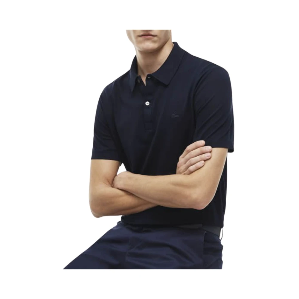 Lacoste Men's Blue Polo Shirts, 2XL, Slim Fit Piqué Polo