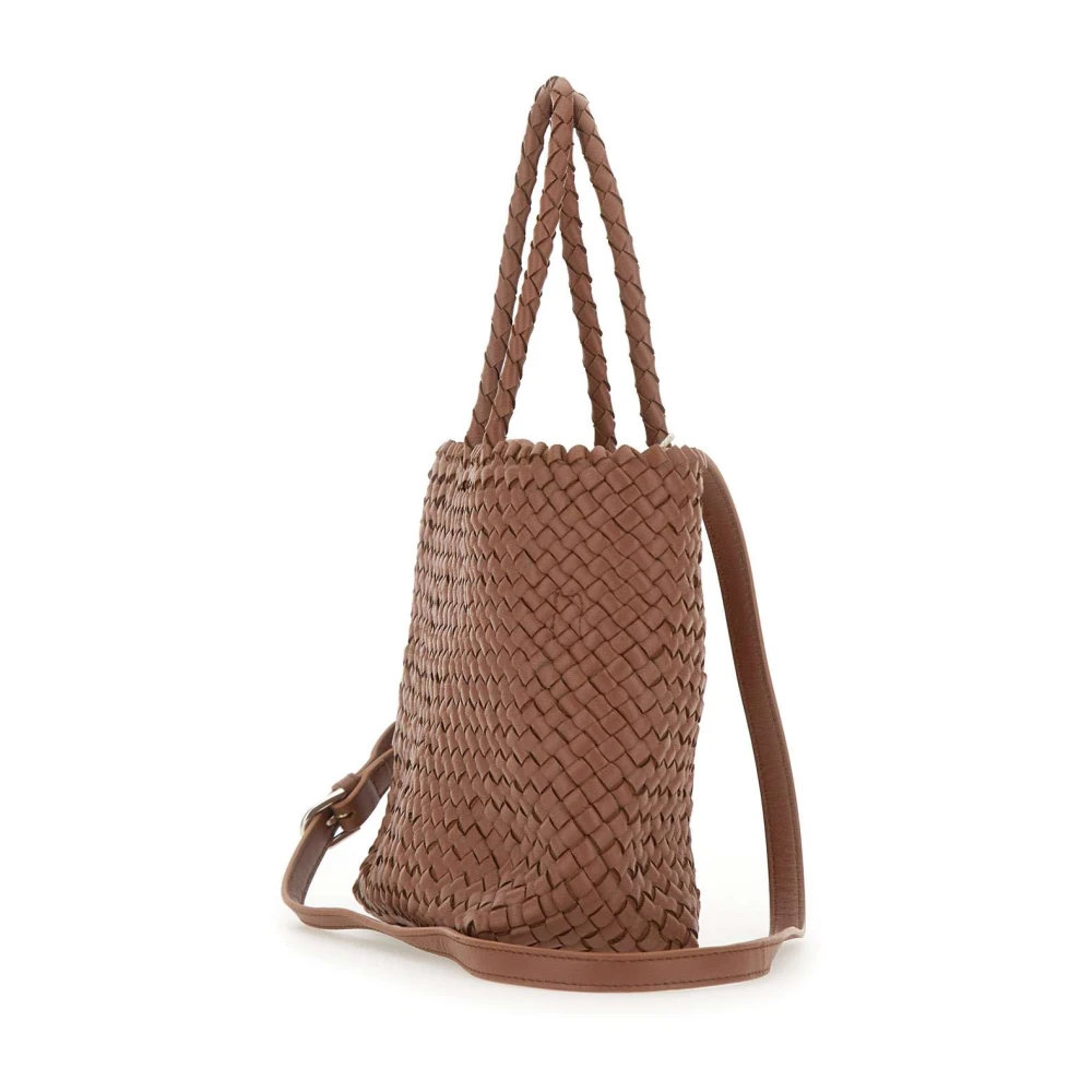 Dragon Diffusion Geweven leren handtas met Pochette Brown Dames