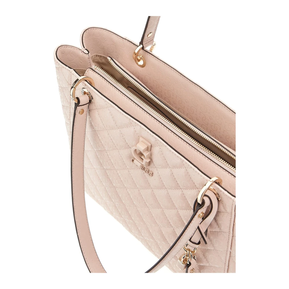 Guess Stijlvolle schoudertas met meerdere compartimenten Beige Dames