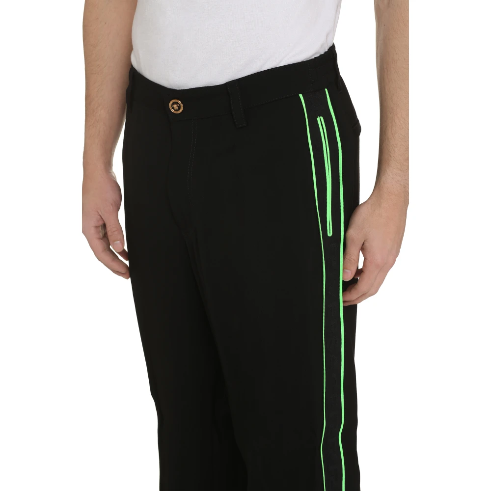Versace Gestreepte trainingsbroek Black Heren