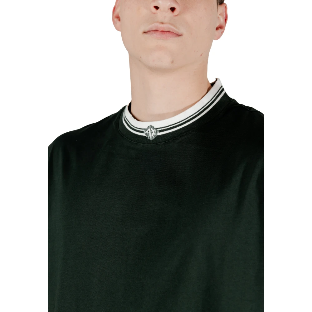 Armani Exchange Katoenen T-shirt korte mouwen lente zomer Black Heren