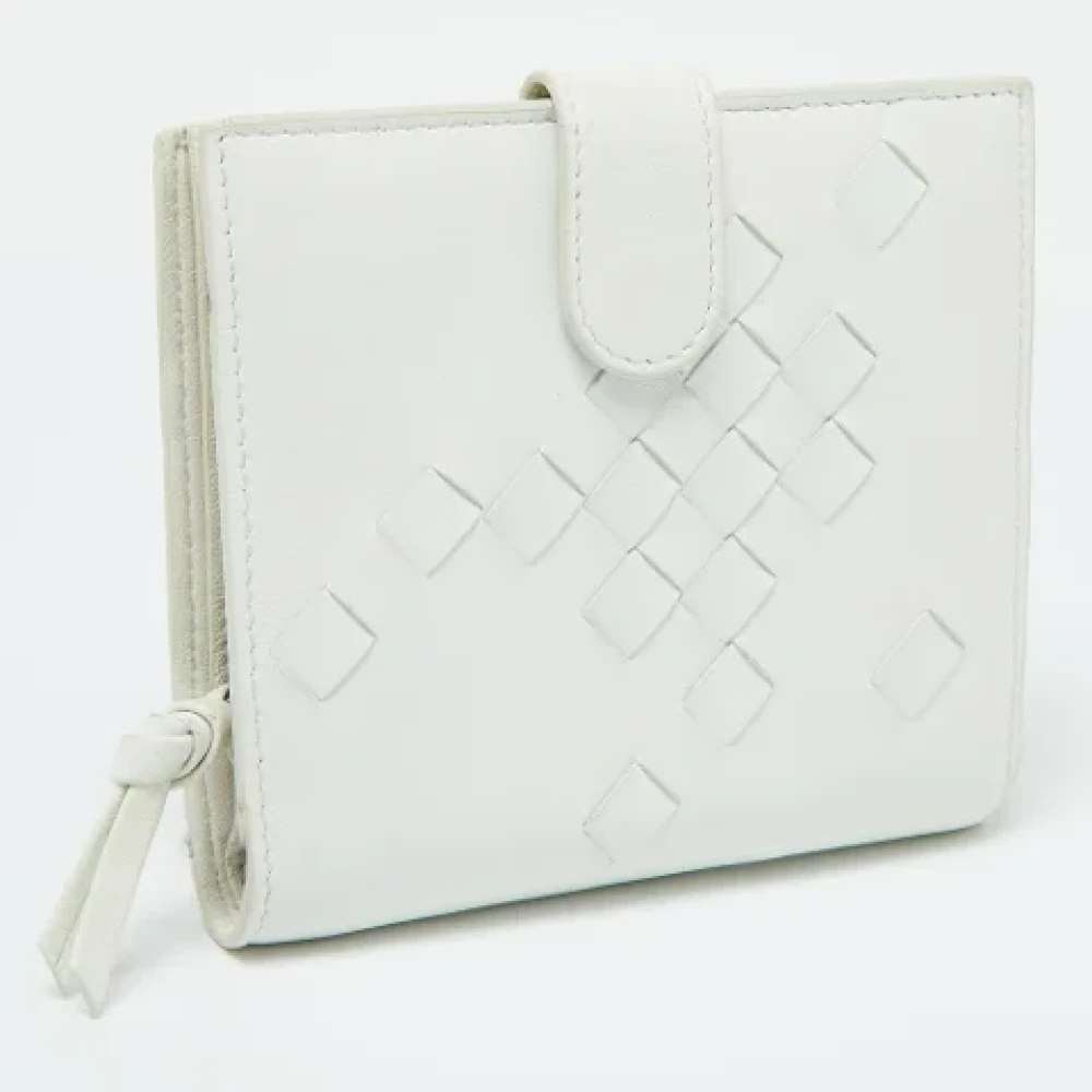 Bottega Veneta Vintage Pre-owned Leather wallets White Dames