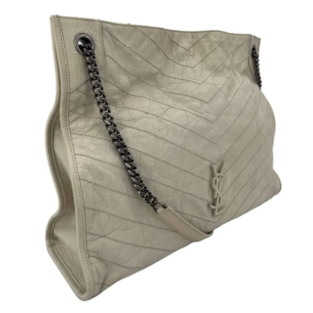 Yves Saint Laurent Vintage Pre-owned Leather crossbody-bags Gray Dames