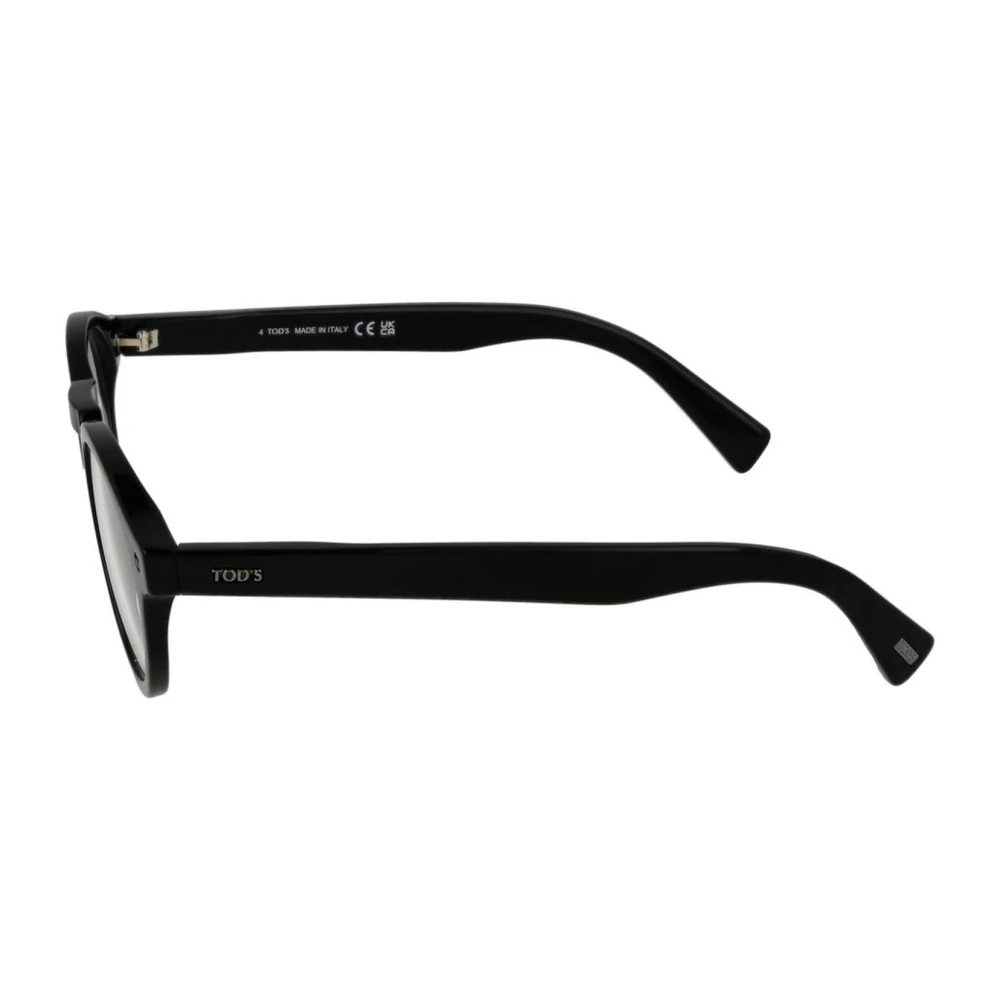 TOD'S Zwarte Acetaat Ronde Optische Frames Black Heren