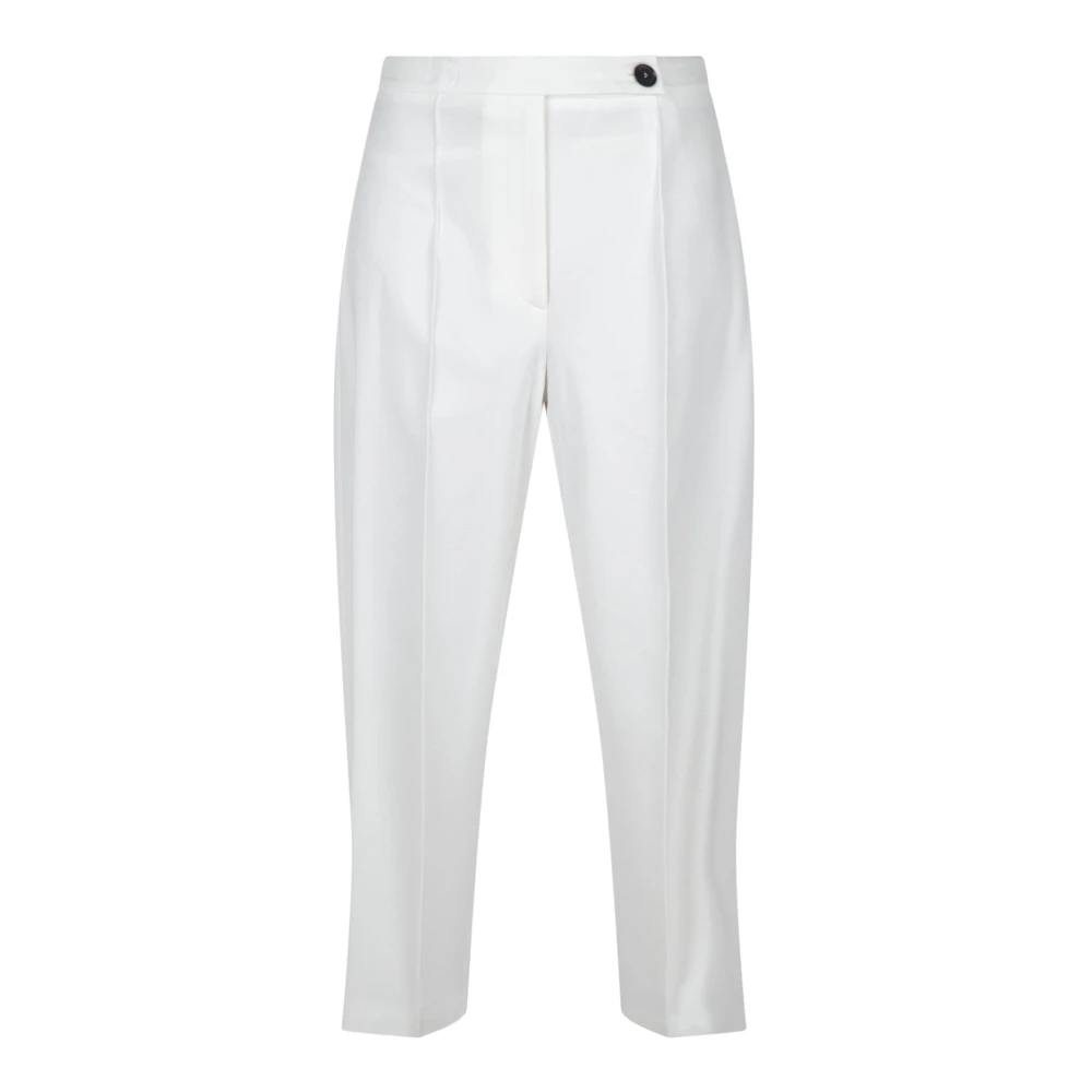 Liviana Conti Casual broek in trendy stijl White Dames