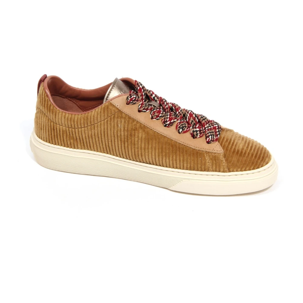 Hogan Velvet Low-Top Schoenen Dames Schoenen Bruin
