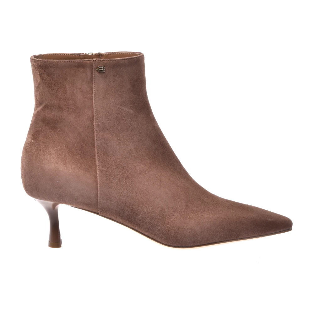 Baldinini Women's Brown Suede Ankle Boot - Heeled Boots - 6 Uk - Shoes