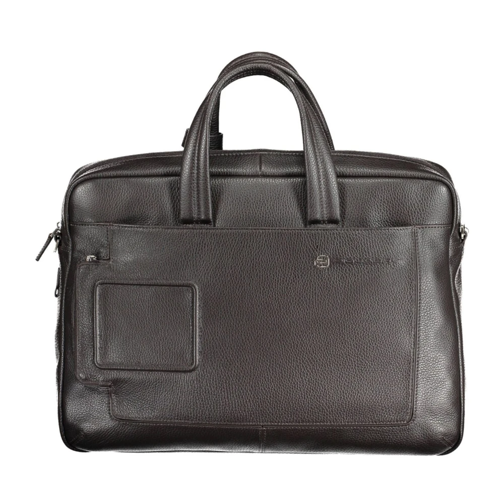 Piquadro Bruine Heren Aktetas met Laptoptas Brown Heren