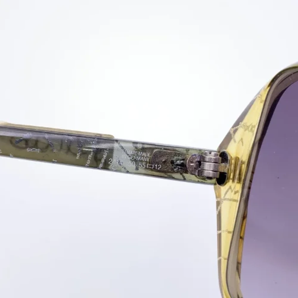 Dior Vintage Pre-owned Acetate sunglasses Green Dames