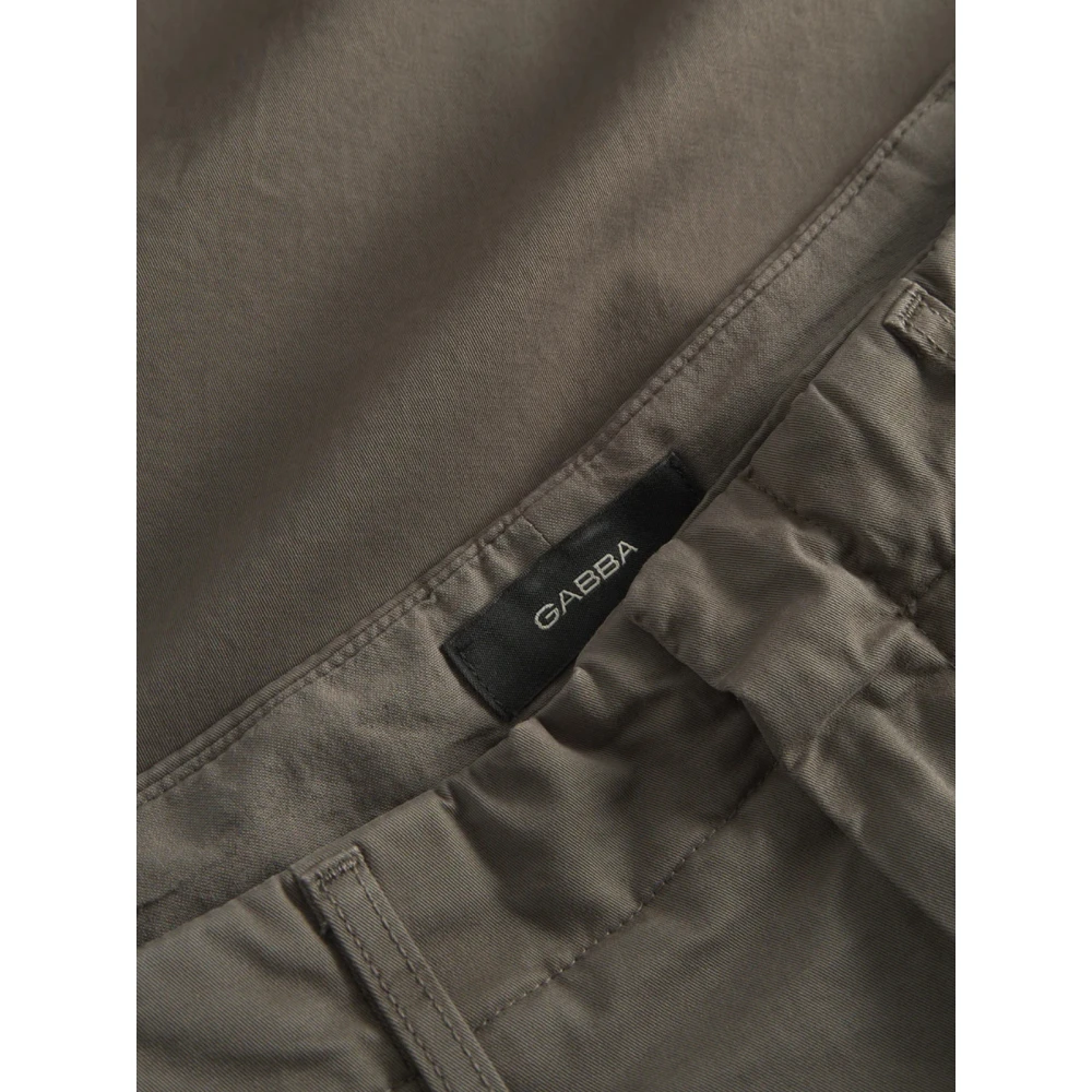 Gabba Bruine Geplooide Chino Broek Brown Heren
