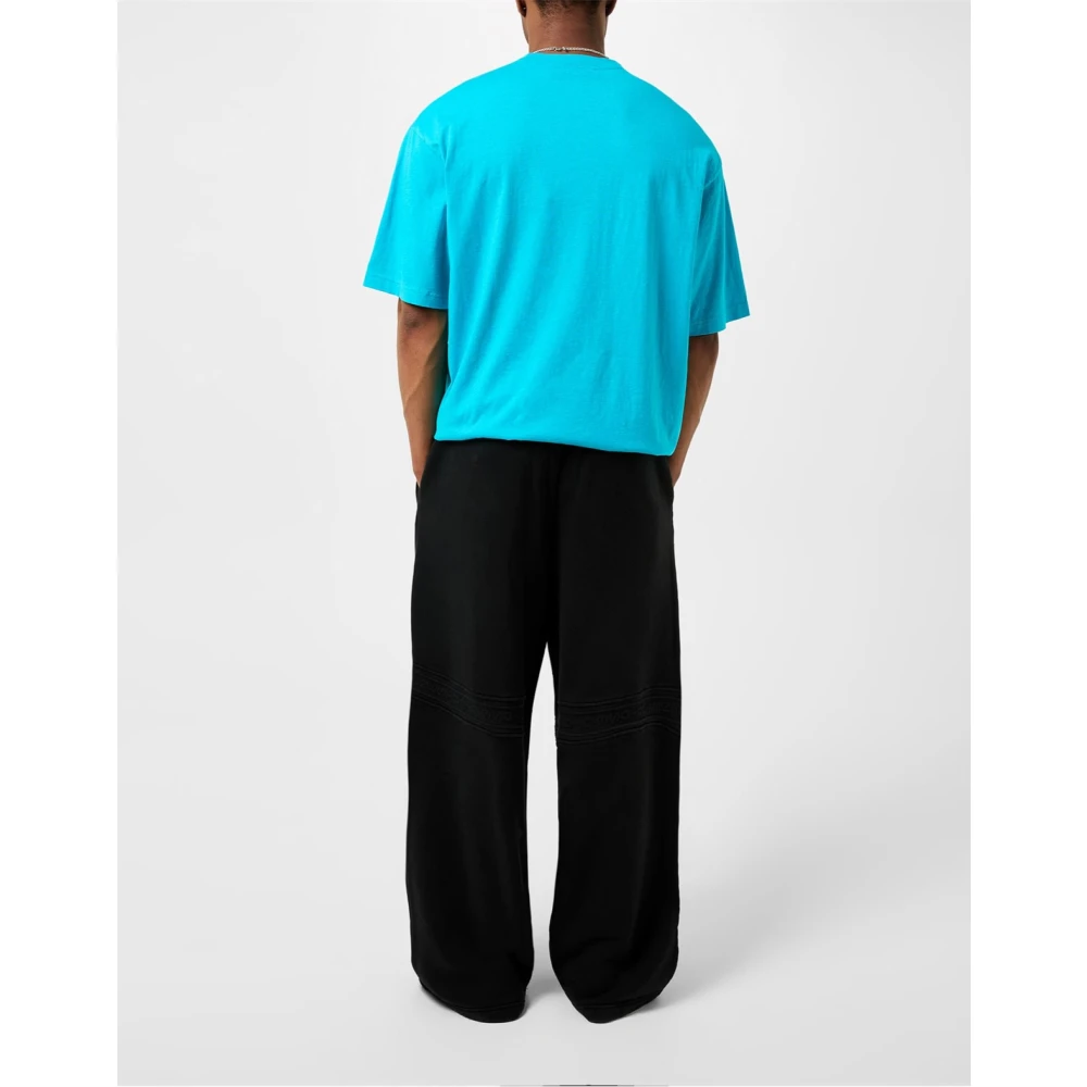 Acne Studios Devil Logo T-Shirt Fluo Blue Heren