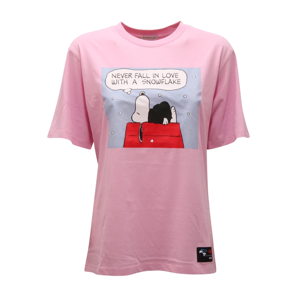 Moncler - Tops > T-Shirts - Pink - Moncler - Modalova