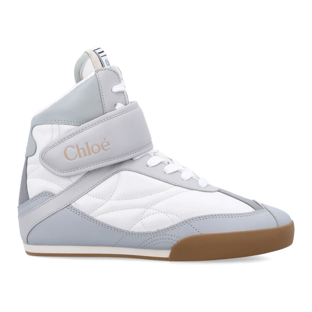 Chloé Högtop Sneaker för Kvinnor med Inre Kilklack Blue, Dam