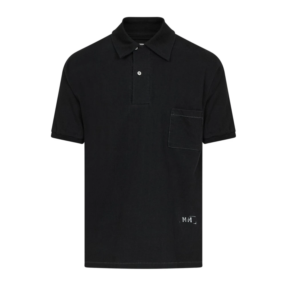 Maison Margiela Zwarte Polo Shirt Klassieke Stijl Black Heren