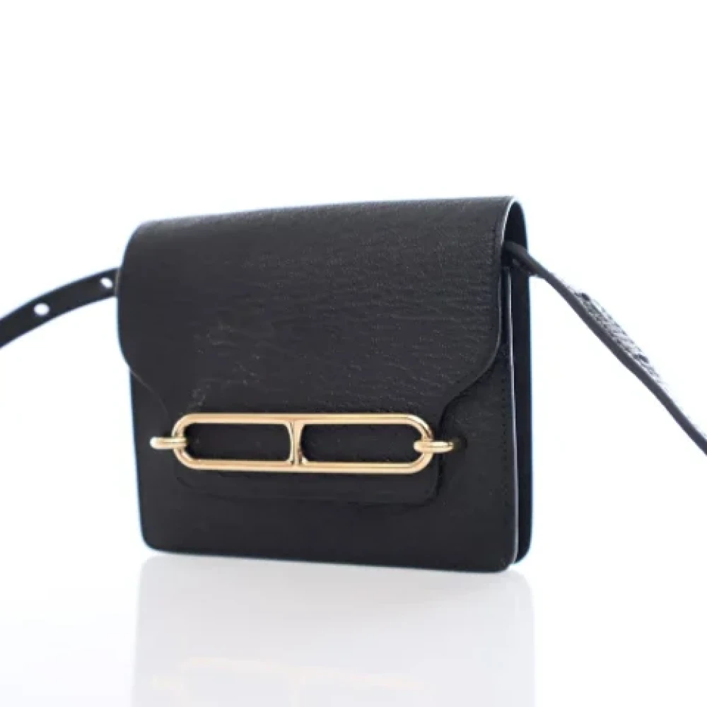 Hermès Vintage Pre-owned Leather wallets Black Dames