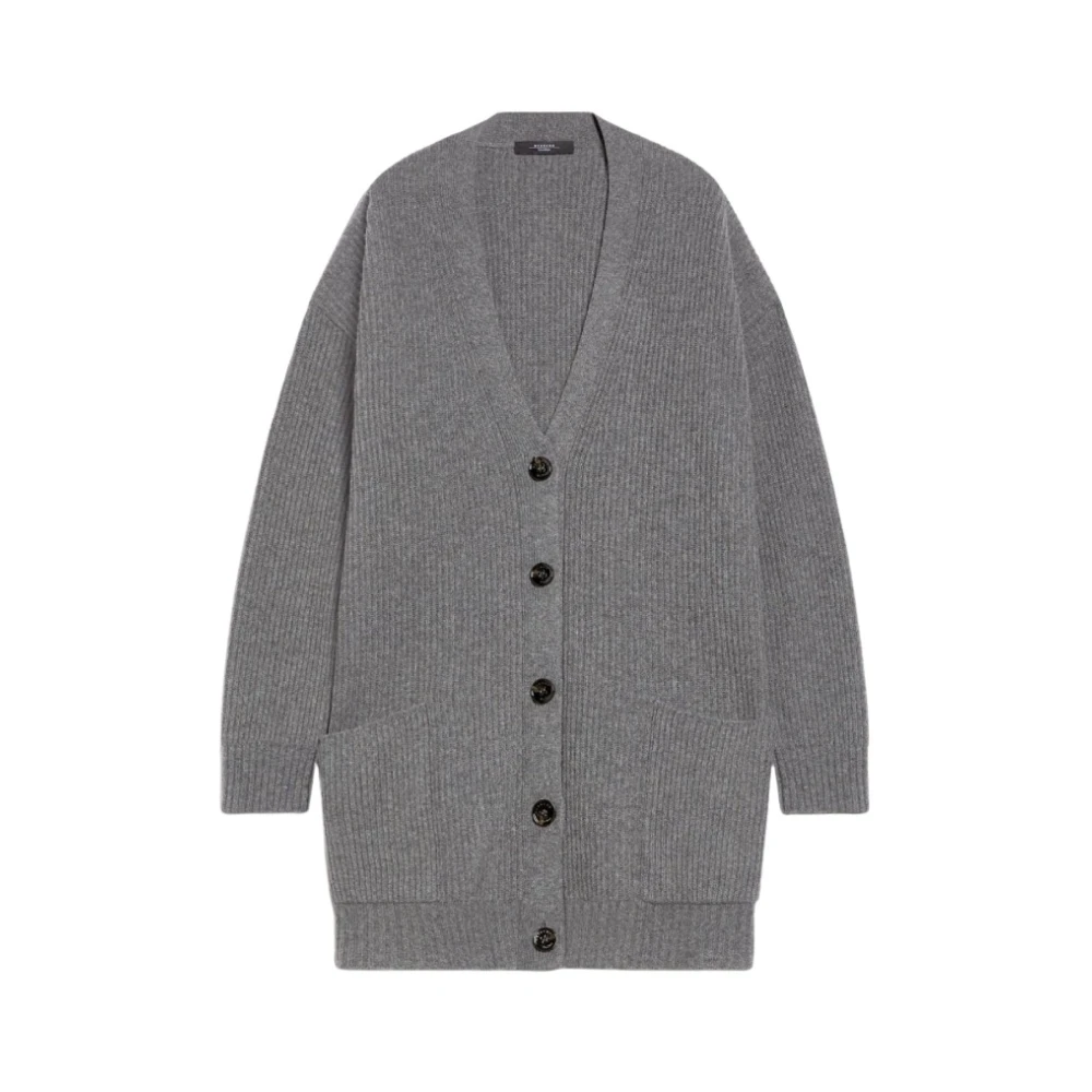 Max Mara Weekend Wollen Vest met Zakken Gray Dames